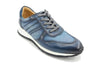 Fashion Sneaker Calfskin with Canvas inlaid 10 KS613-15BURGUNDY75  - from alligatorwarehouse.com