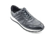 Fashion Sneaker Calfskin with Canvas inlaid 15 KS613-15BURGUNDY75  - from alligatorwarehouse.com