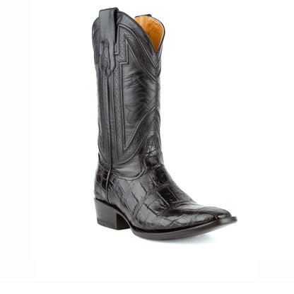 Mens Ferrini French Toe Alligator Belly Cowboy Boot in Cognac