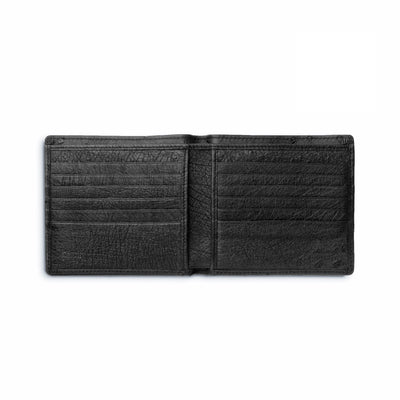 Mens Full Ostrich Quill Hipster Wallet in Black 2 AABF-BL  - from alligatorwarehouse.com