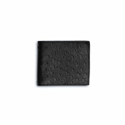 Mens Full Ostrich Quill Billfold Wallet in Black 4 AABF-BL  - from alligatorwarehouse.com
