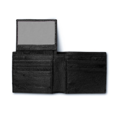 Mens Full Ostrich Quill Billfold Wallet in Black 3 AABF-BL  - from alligatorwarehouse.com