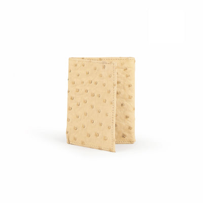 Mens Full Ostrich Quill Trifold Wallet in White 1 AATF-WW  - from alligatorwarehouse.com