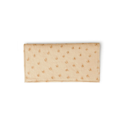 Full Ostrich Quill Checkbook Holder in White 3 AACK-WW  - from alligatorwarehouse.com