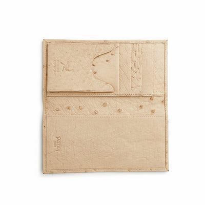 Full Ostrich Quill Checkbook Holder in White 2 AACK-WW  - from alligatorwarehouse.com