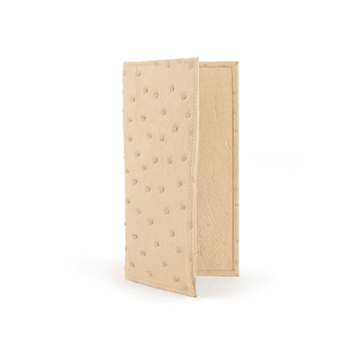 Full Ostrich Quill Checkbook Holder in White 1 AACK-WW  - from alligatorwarehouse.com