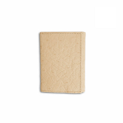 Mens Smooth Ostrich Trifold Wallet in White 3 AA8TF-WW  - from alligatorwarehouse.com
