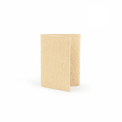 Mens Smooth Ostrich Trifold Wallet in White 1 AA8TF-WW  - from alligatorwarehouse.com