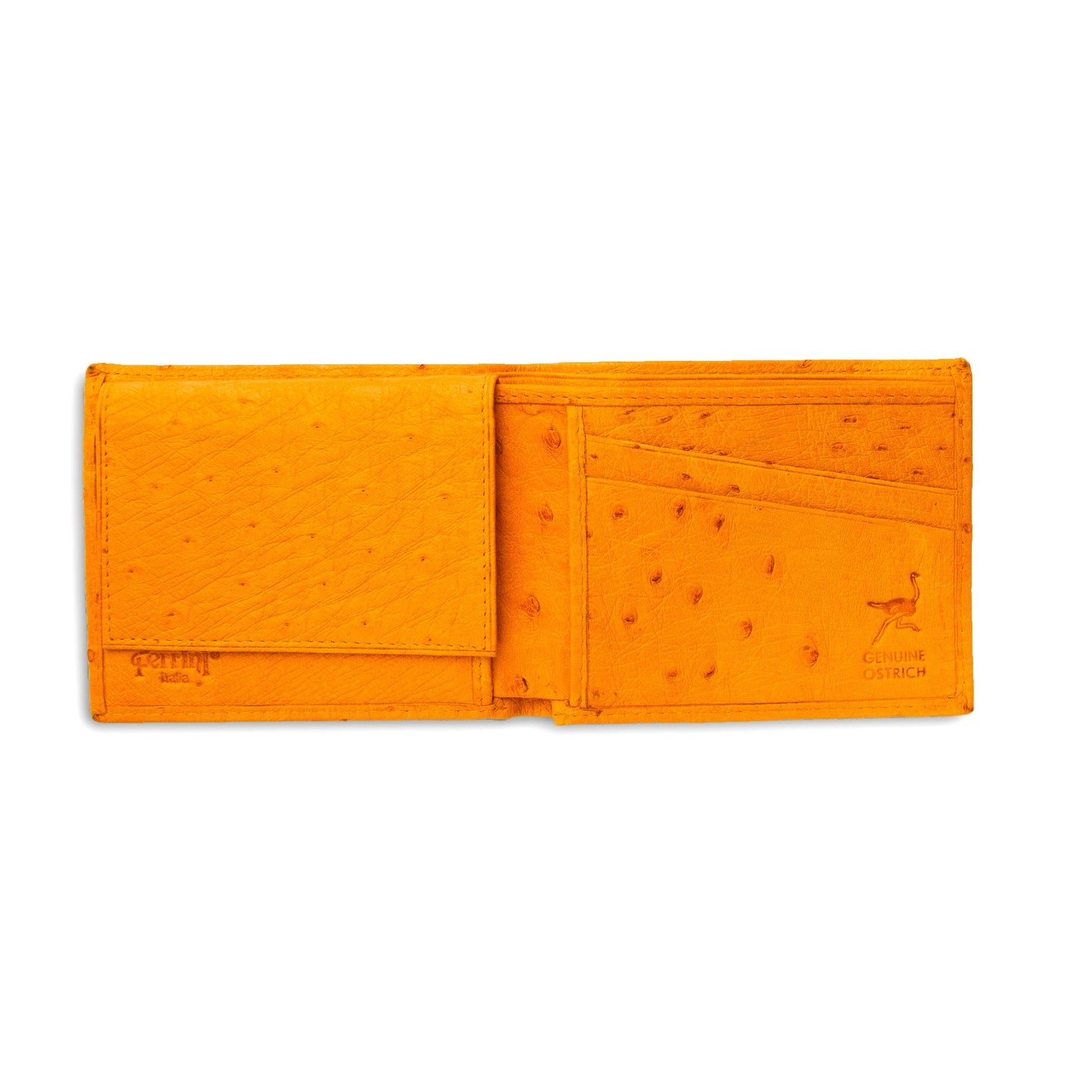 Mens Smooth Ostrich Billfold in Buttercup