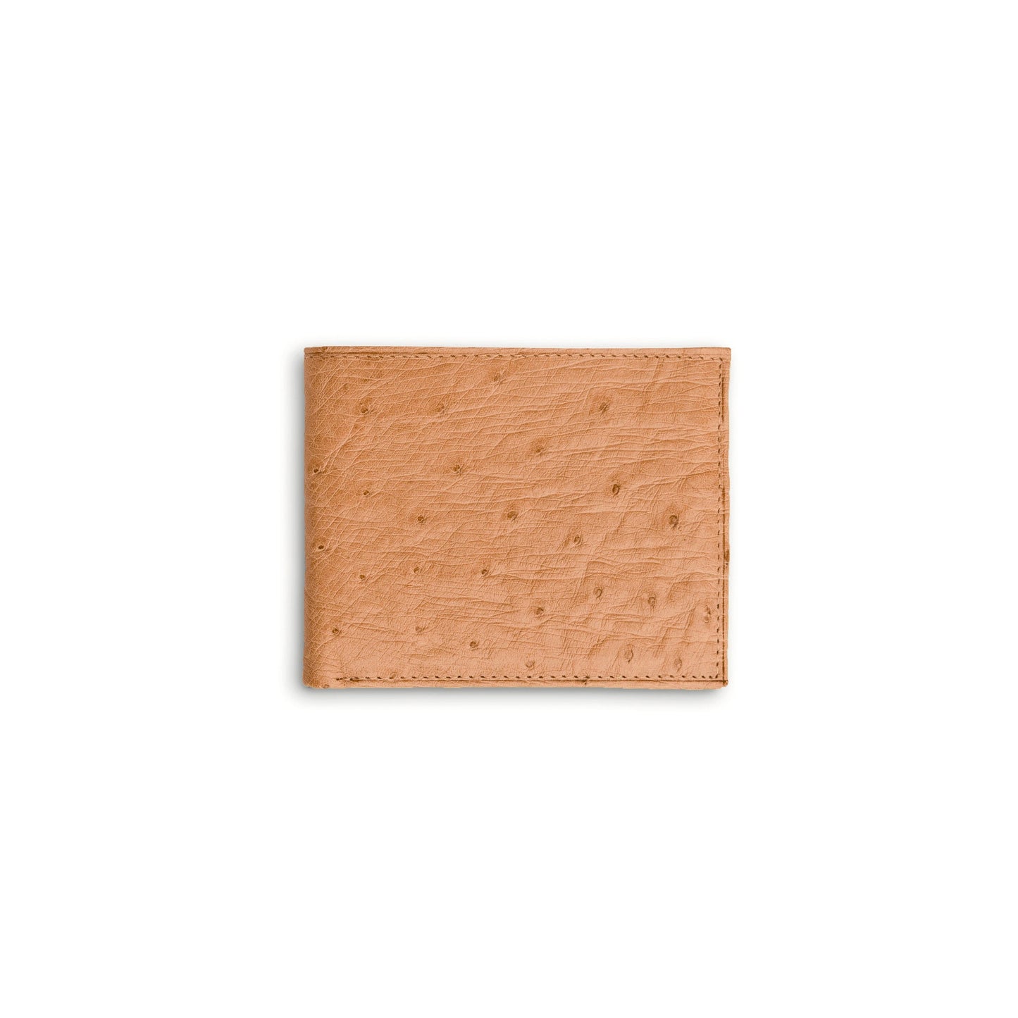 Mens Smooth Ostrich Billfold in Oryx Tan