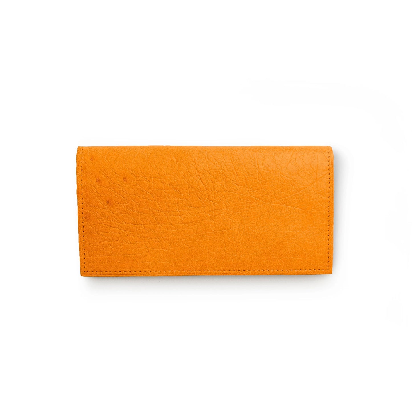 Smooth Ostrich Checkbook Cover in Buttercup