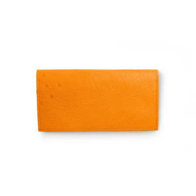 Smooth Ostrich Checkbook Cover in Buttercup 1 AA8CK-BP  - from alligatorwarehouse.com