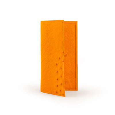 Smooth Ostrich Checkbook Cover in Buttercup 2 AA8CK-BP  - from alligatorwarehouse.com