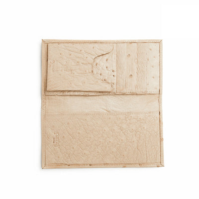 Smooth Ostrich Checkbook Cover in White 2 AA8CK-WW  - from alligatorwarehouse.com