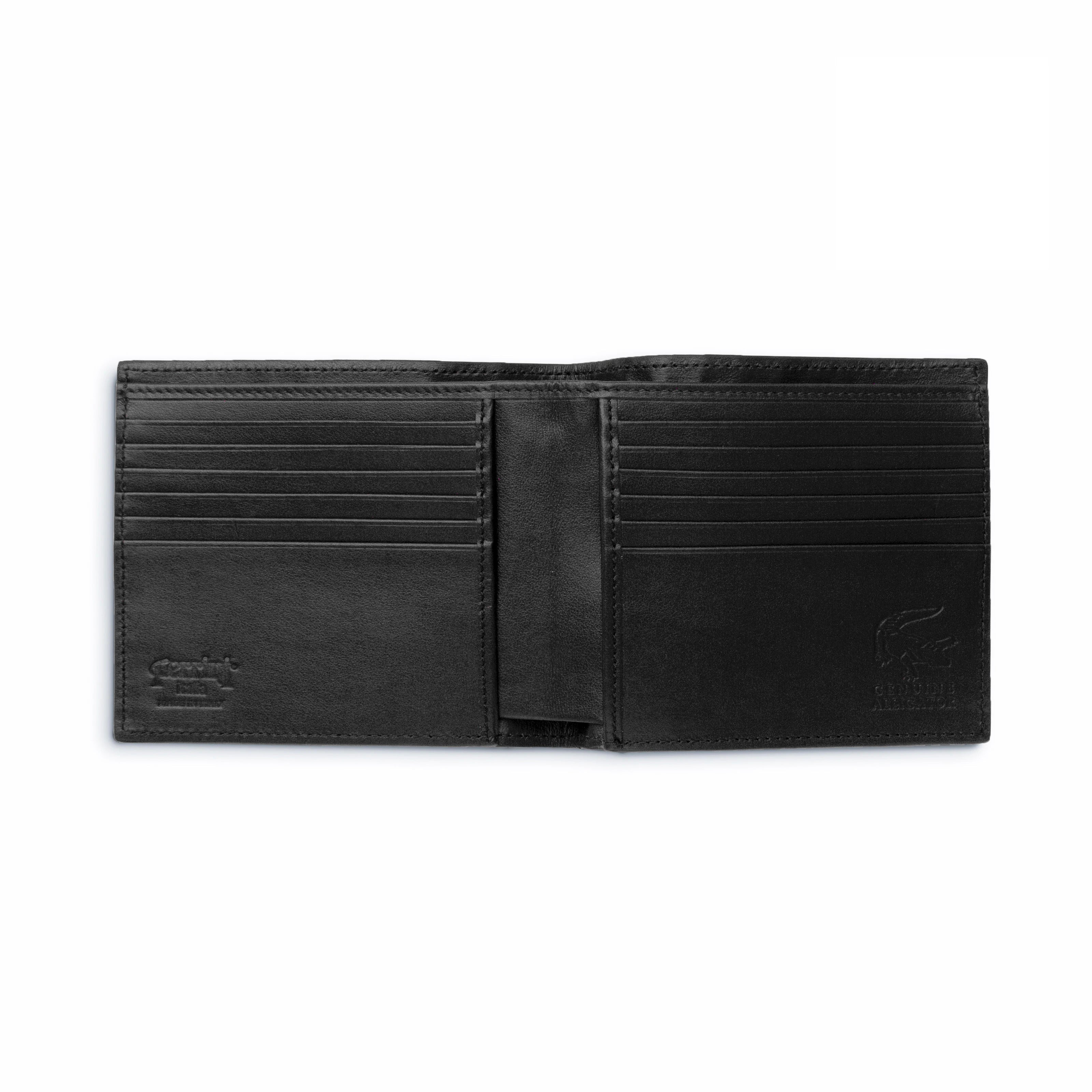 Mens Alligator Hipster Wallet in Black 2 ABHP-BL  - from alligatorwarehouse.com