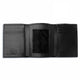Mens Alligator Trifold Wallet in Black