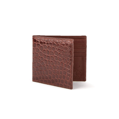Mens Alligator Billfold Wallet in Cognac 1 ABBF-CG  - from alligatorwarehouse.com