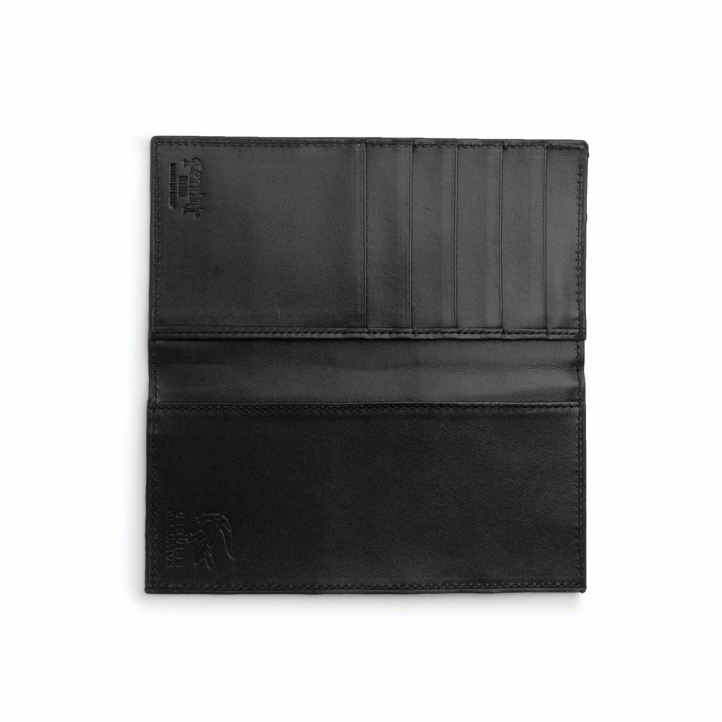 Alligator Checkbook Holder in Black