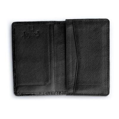 Mens Alligator Card Holder Wallet in Black