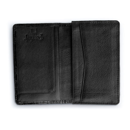 Mens Alligator Card Holder Wallet in Black