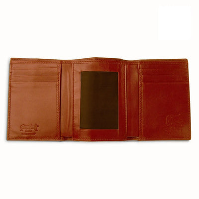 Ferrini Alligator Trifold Wallet Cognac 2 ABTF-CG  - from alligatorwarehouse.com