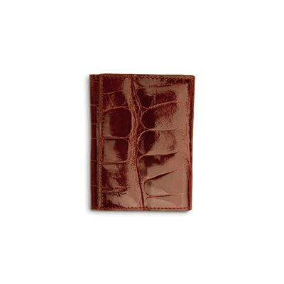 Ferrini Alligator Trifold Wallet Cognac 3 ABTF-CG  - from alligatorwarehouse.com