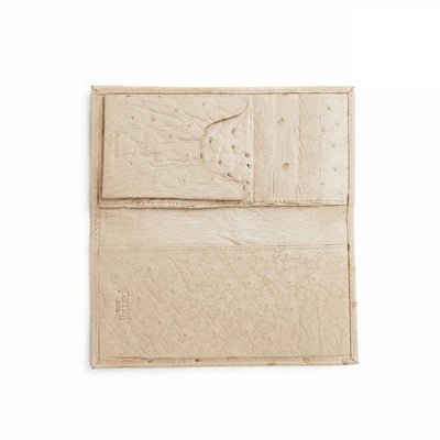 Ferrini Smooth Ostrich Checkbook Winter White 3 AA8CK-WW  - from alligatorwarehouse.com