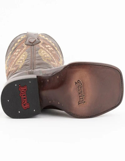 Ferrini Women's Jesse Square Toe Boots Alligator Print - Chocolate 5 43593-09-085-D  - from alligatorwarehouse.com