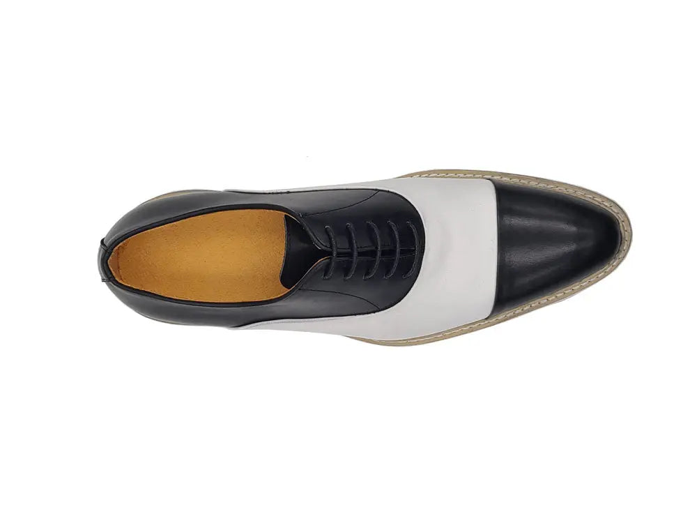 Cap Toe Brogue Oxford 4 KS552-03TBLACKWHITE75  - from alligatorwarehouse.com