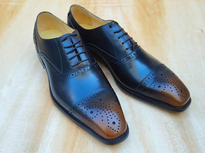 Five Eyelets Cap Toe Calfskin Oxford 3 KS509-02BURGUNDY95  - from alligatorwarehouse.com