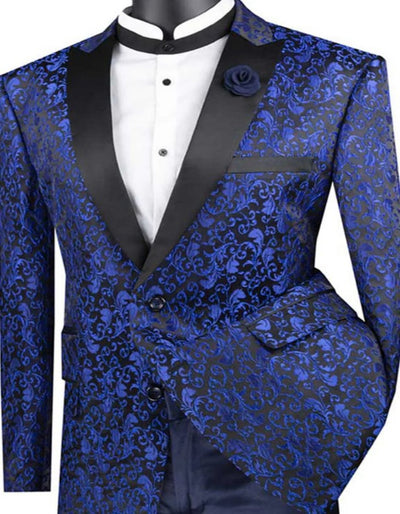 Blue Prom Suit - Blue Homecoming Outfits For Guys Floral Design Blue 1   - from alligatorwarehouse.com
