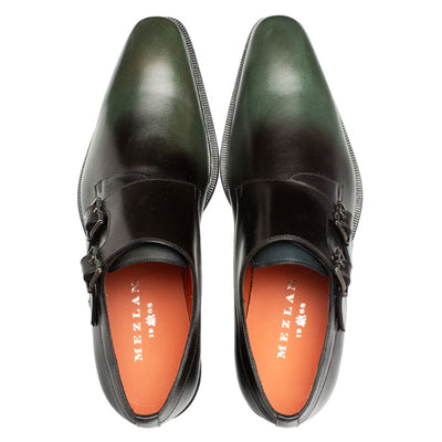 Pintor Forest Bi-Tone Double Monk Strap Shoes By Mezlan Made In Spain Brand 4   - from alligatorwarehouse.com