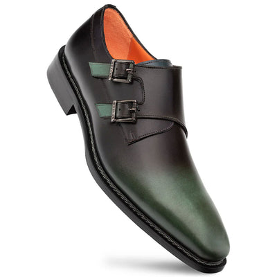 Pintor Forest Bi-Tone Double Monk Strap Shoes By Mezlan Made In Spain Brand 1   - from alligatorwarehouse.com