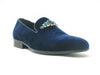 Formal Velvet Loafer with studs 4 KS528-201VNAVY8  - from alligatorwarehouse.com