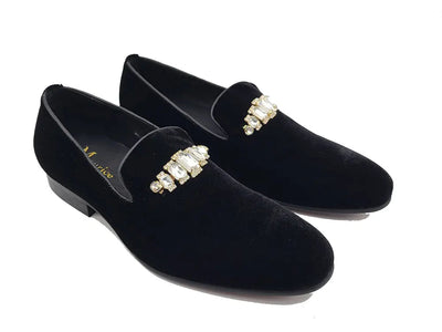 Formal Velvet Loafer with studs 8 KS528-201VNAVY8  - from alligatorwarehouse.com