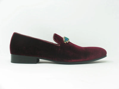 Formal Velvet Loafer with studs 13 KS528-201VNAVY8  - from alligatorwarehouse.com