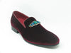 Formal Velvet Loafer with studs 15 KS528-201VNAVY8  - from alligatorwarehouse.com