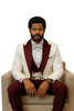 Hilton White and Burgundy Paisley Peak Lapel Tuxedo Jacket with Matching Shawl Vest and Wool Pants – Includes Bow Tie 5   - from alligatorwarehouse.com