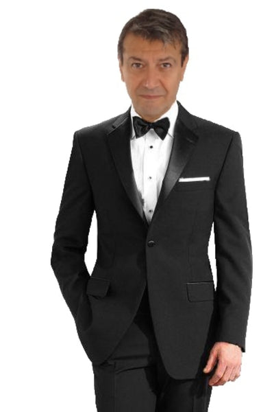 Mantoni 140s Wool 1-button Black Tuxedo 8   - from alligatorwarehouse.com
