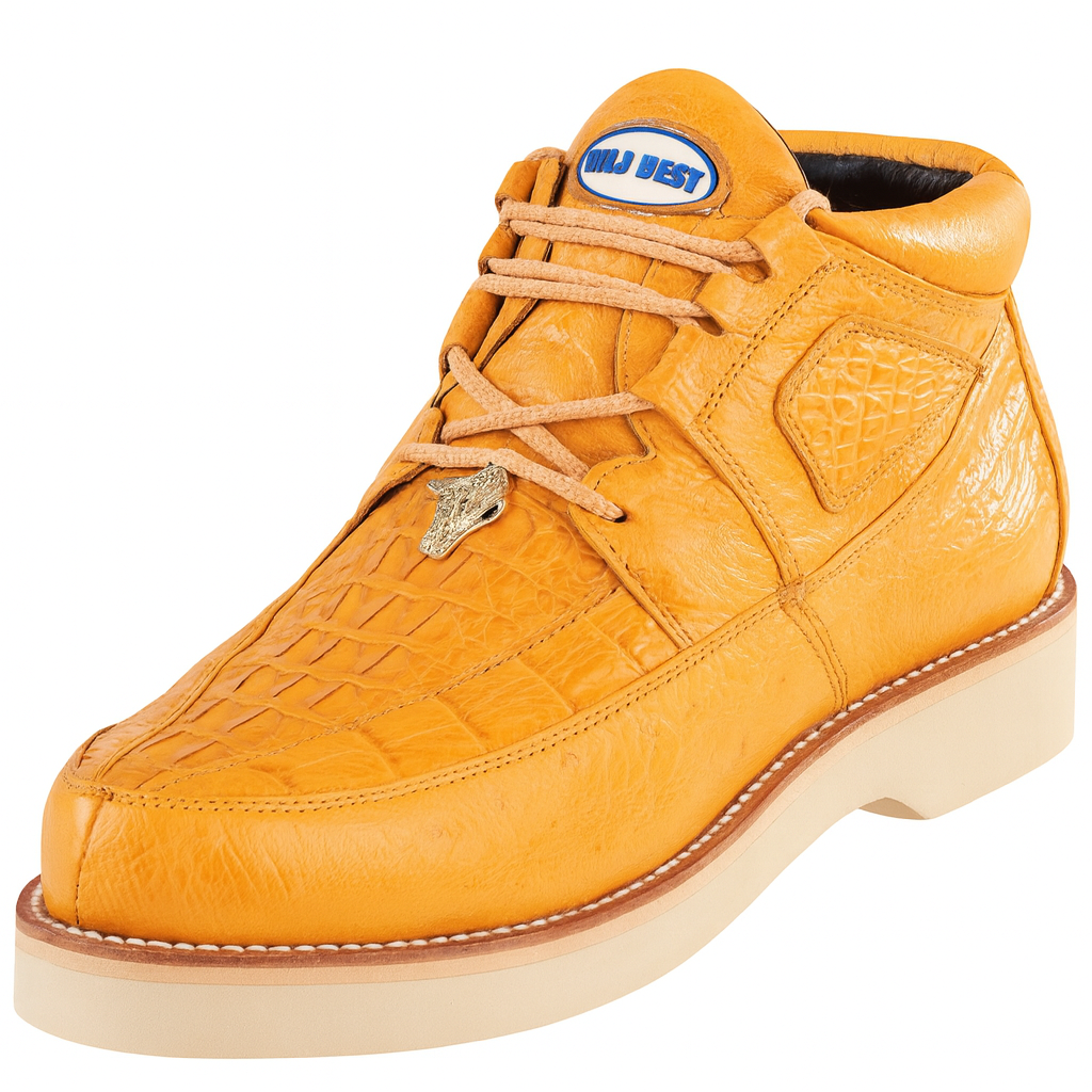 Men's Wild West Boots Caiman and Smooth Ostrich Skin Shoe 2ZA052802