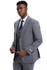 Men's Stacy Adams Modern Fit Vested Suit in Light Grey Micro Check Plaid 5 SM167H1-09-38R  - from alligatorwarehouse.com