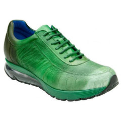 Belvedere George Multi Pine Green Genuine Ostrich Leg Sneakers