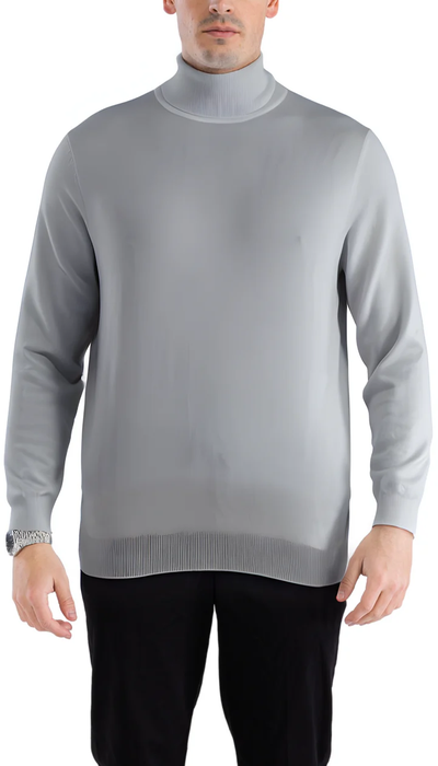 MENS GREY PULLOVER TURTLENECK SWEATER 1   - from alligatorwarehouse.com