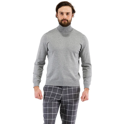 MENS GREY PULLOVER TURTLENECK SWEATER 3   - from alligatorwarehouse.com