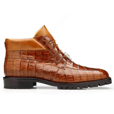 Men's Belvedere Gallardo Caiman Crocodile Dress Hiker Boot in Sport Rust 1 MEN U02 ANT. SPORT-M-09  - from alligatorwarehouse.com