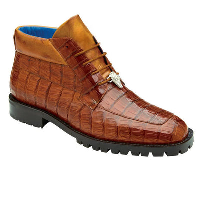 Men's Belvedere Gallardo Caiman Crocodile Dress Hiker Boot in Sport Rust 2 MEN U02 ANT. SPORT-M-09  - from alligatorwarehouse.com