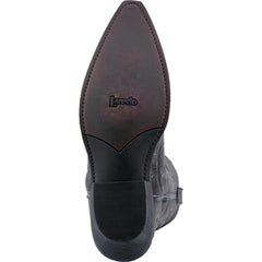 Laredo Garrett Black Distress Leather Snip Toe Boots for Men