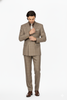 Mens Classic Wool Feel Double Breasted Glen Plaid Suit in Tan 4 DRW-1_TAN_36S  - from alligatorwarehouse.com