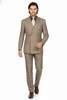 Mens Classic Wool Feel Double Breasted Glen Plaid Suit in Tan 7 DRW-1_TAN_36S  - from alligatorwarehouse.com