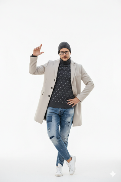 Light Tan Overcoat - Beige Sand Color Light Wool Carcoat 8   - from alligatorwarehouse.com